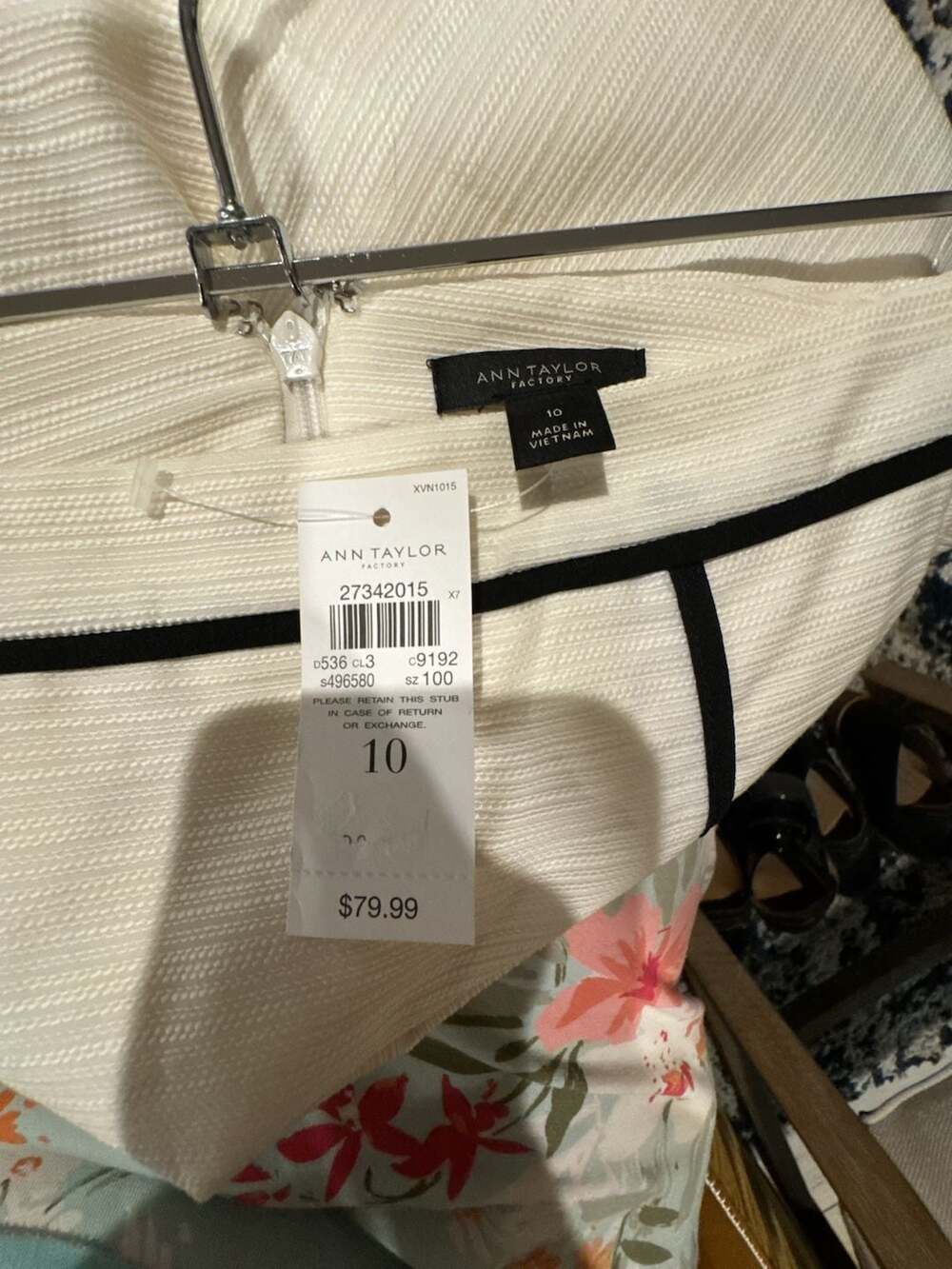Ann Taylor Factory White Pencil Skirt Size 10